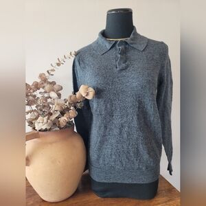 Club Room Womens Merino Wool Blend Gray Sweater Sz MD